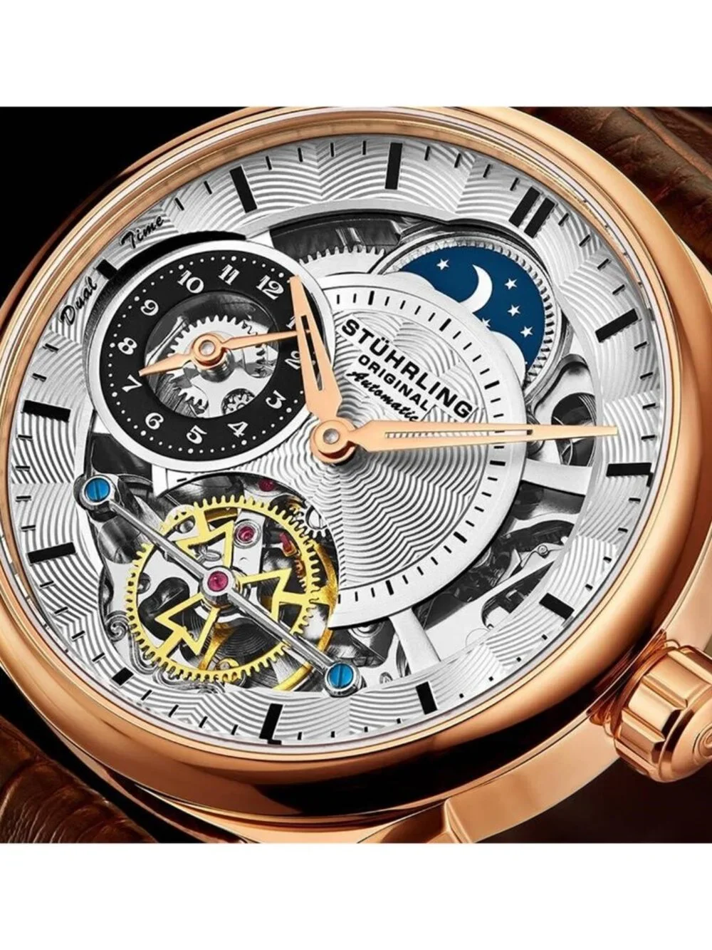 NWT Stuhrling Original Legacy Automatic Silver Dial Men's Watch